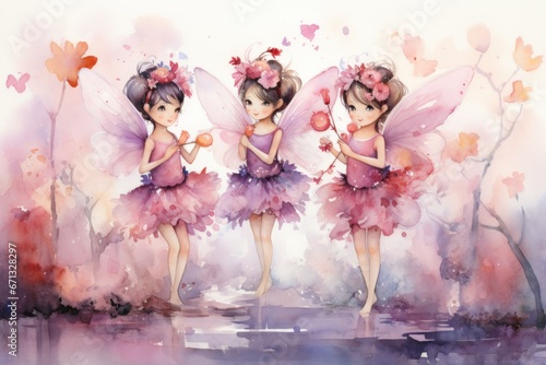 Whimsical sugarplum fairies, bringing sweetness and joy to the holiday season - Generative AI