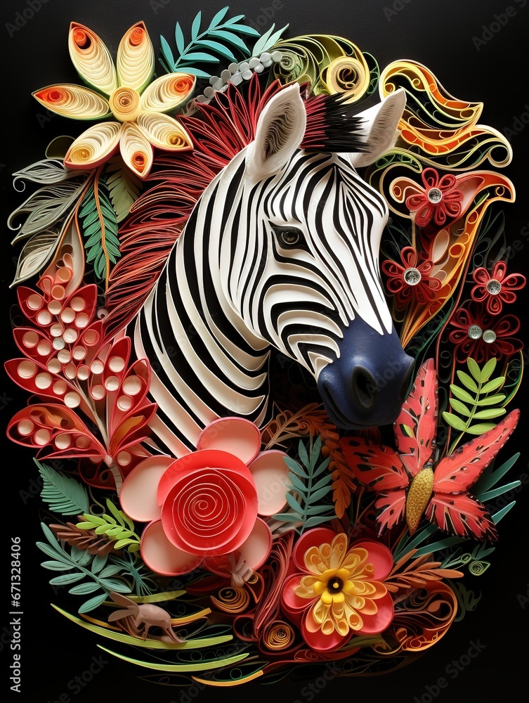Beautiful papercut quilling paper filigree zoo animals Beautiful papercut quilling paper filigree zoo animals