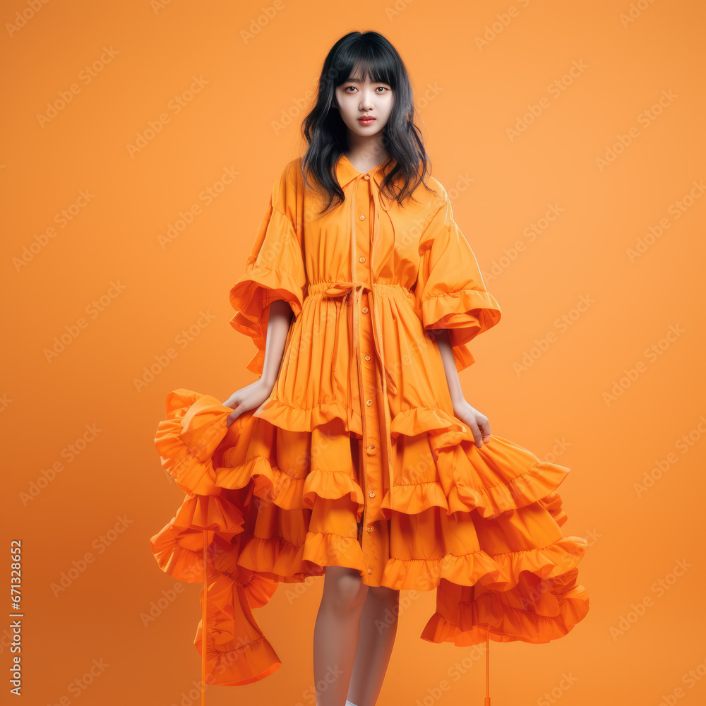 young Chinese girl, model big eyes, 18 years old, full body happiness smile super model young Chinese girl, model big eyes, 18 years old, full body happiness smile super model