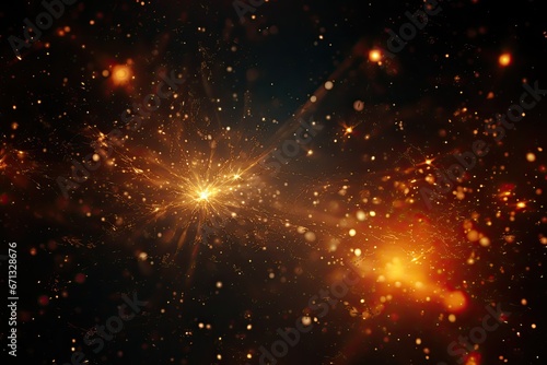 Dynamic Background with Sparkling Generated Sparks