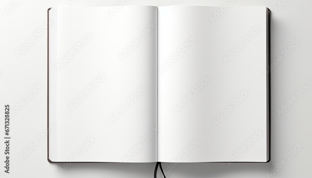 Isolated Blank Book Page on White Background for Infinite Possibilities Isolated Blank Book Page on White Background for Infinite Possibilities