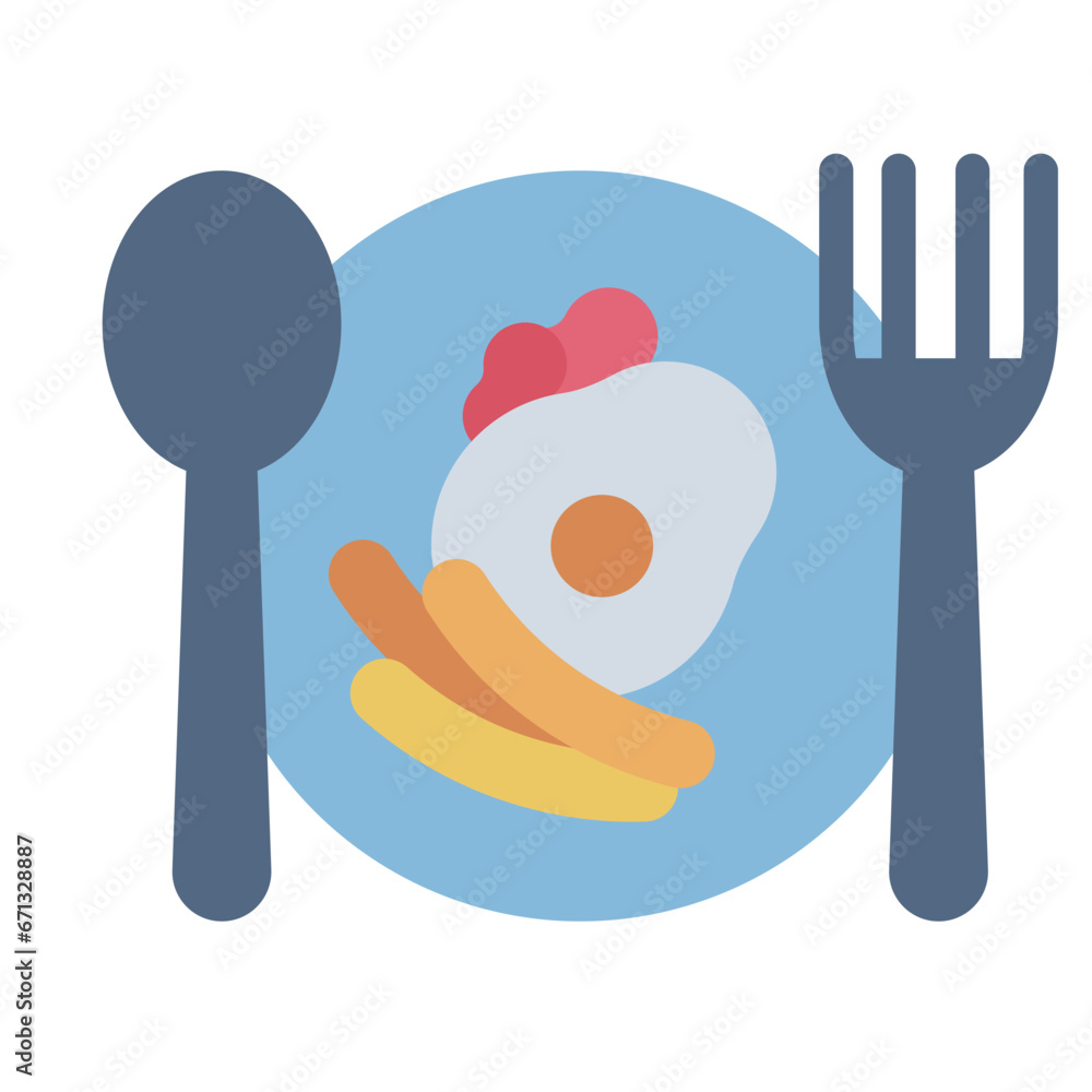 Fototapeta premium Food flat icon