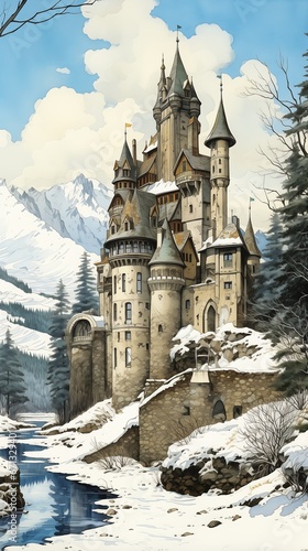 castle snow stream running book immense floating talented furry fire emblem three houses inconceivable photo