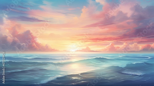 sunset over the sea