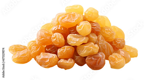 Raisins on transparent background