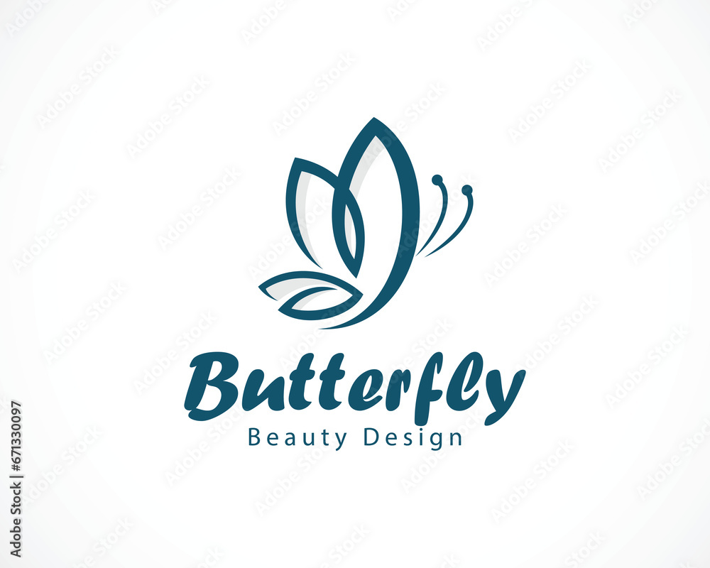 Fototapeta premium Butterfly logo template. Vector illustration. design creative animal