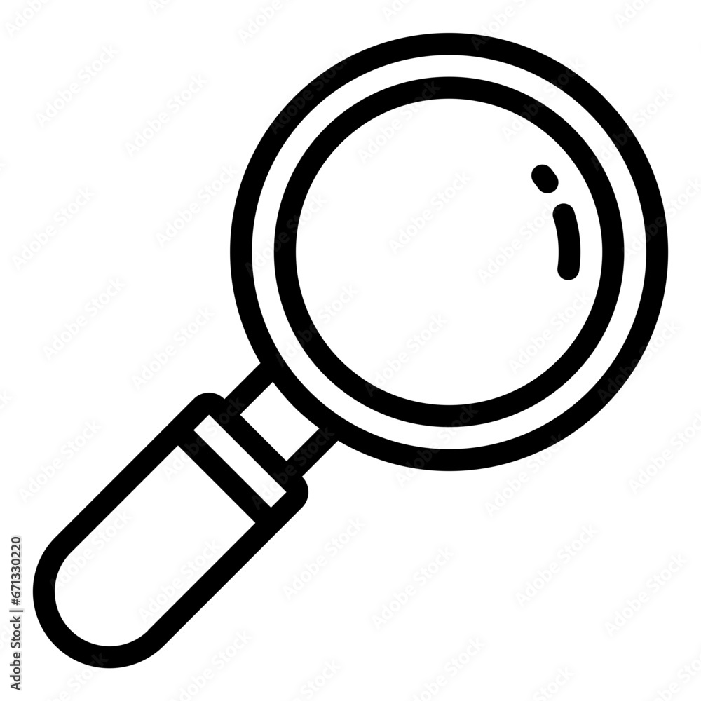 Magnifying Glass black outline icon Magnifying Glass black outline icon