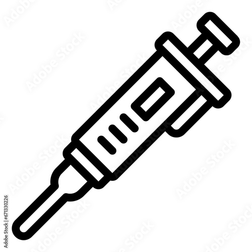 Pipette black outline icon