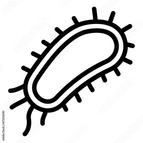 Bacteria black outline icon