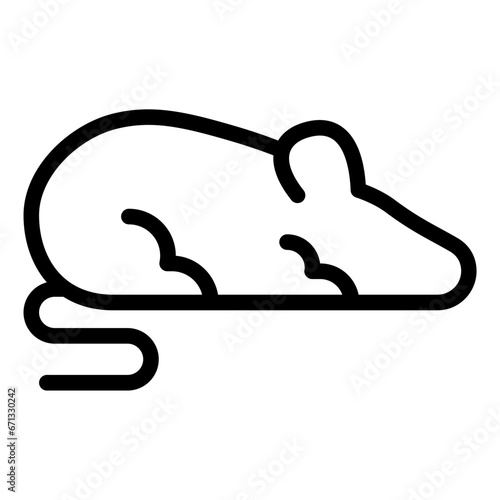 Rat black outline icon