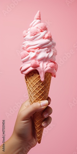Delicious ice-cream cone, generative ai