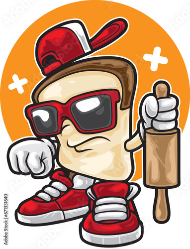 Bread Cartoon Illustration