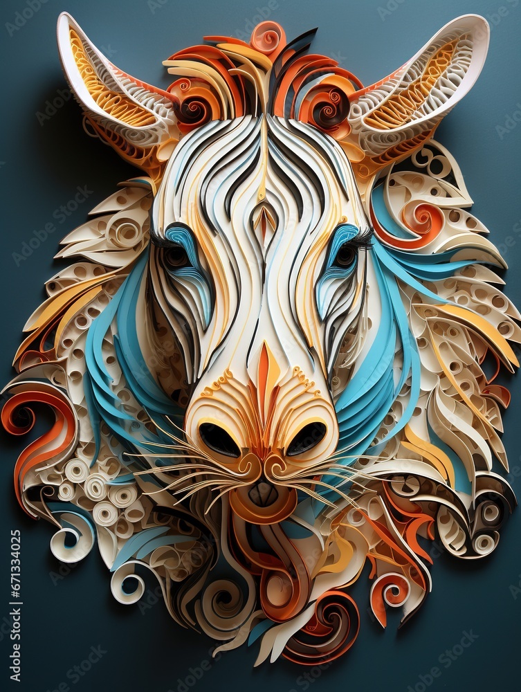 Beautiful papercut quilling paper filigree zoo animals Beautiful papercut quilling paper filigree zoo animals