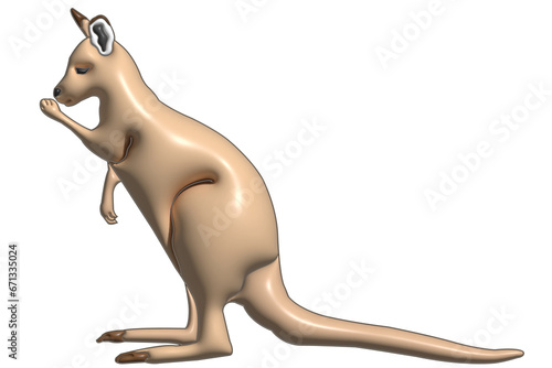 kangaroo on a white background