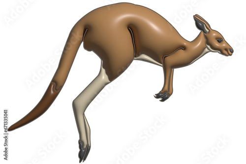 kangaroo on a white background
