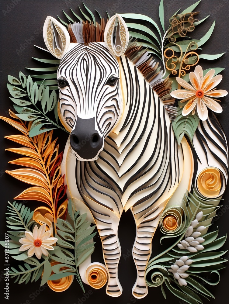 Beautiful papercut quilling paper filigree zoo animals Beautiful papercut quilling paper filigree zoo animals