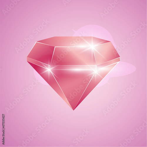 big sparkling beautiful scarlet diamond