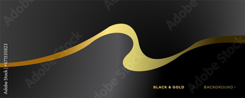 Abstract black and gold luxury background design 2024