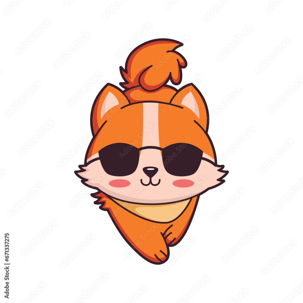 Cute Dog Character Design Illustration