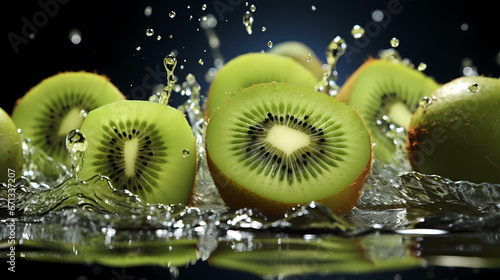 Kiwi commercial shooting close-up PPT background poster wallpaper web page