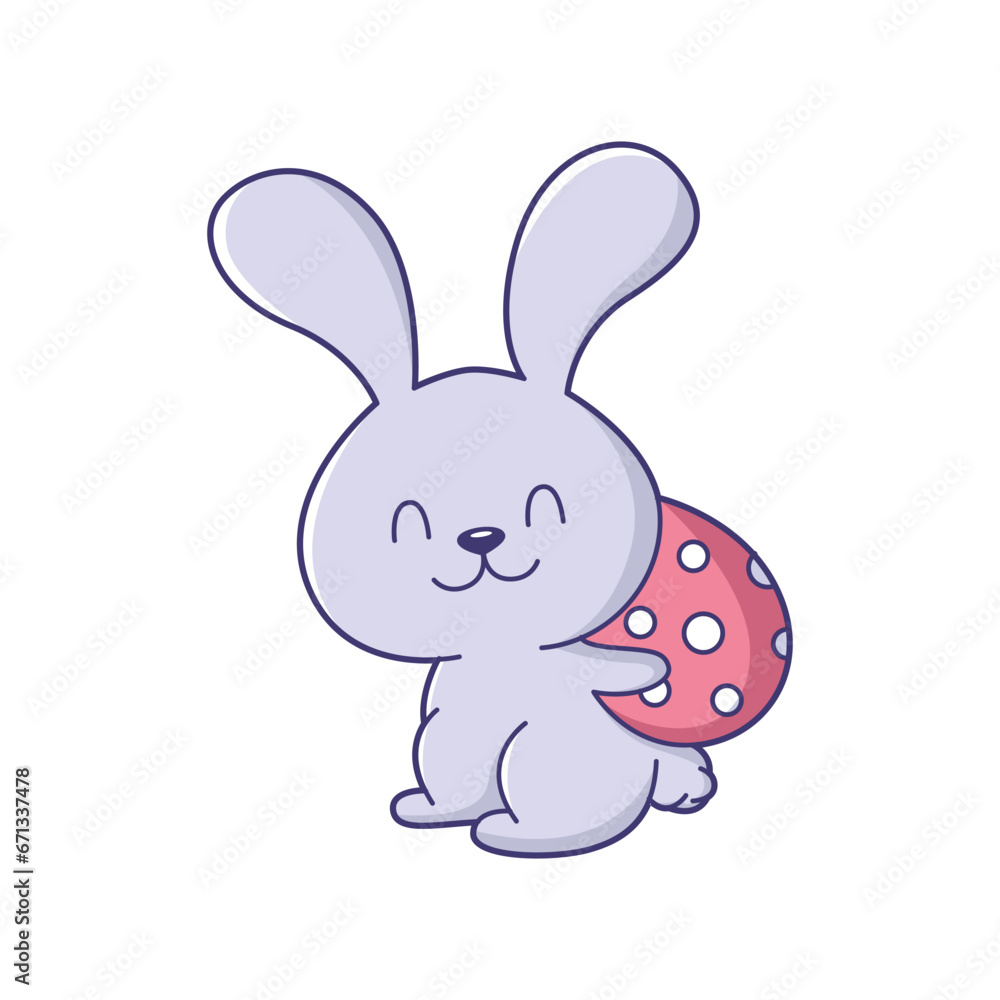 Obraz premium Cute Bunny Character Design Illustration