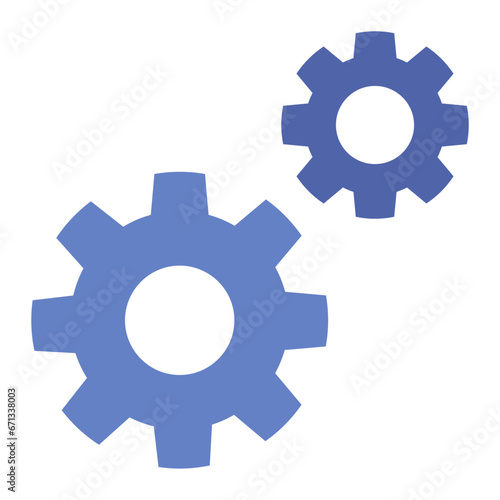 Gear colorful flat icon