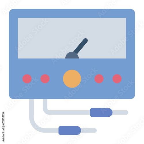 Amperemeter colorful flat icon