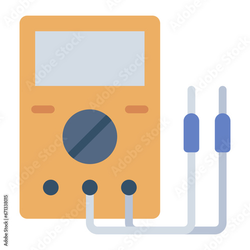Voltmeter colorful flat icon