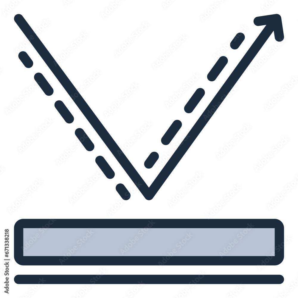 Reflection colorful filled line icon Reflection colorful filled line icon