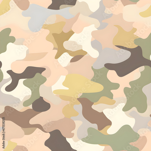 Desert camouflage military pattern pastel color, Vector camouflage pattern background for graphic design.