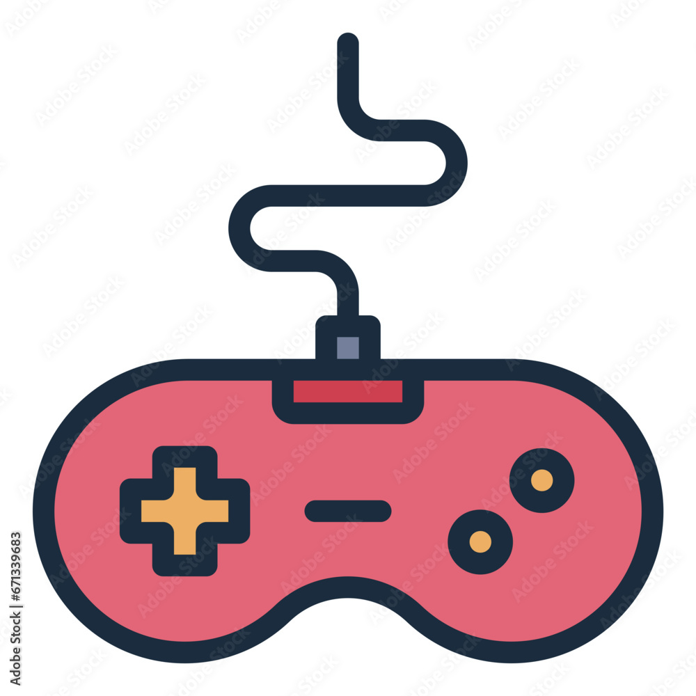 Joystick colorful filled line icon Joystick colorful filled line icon