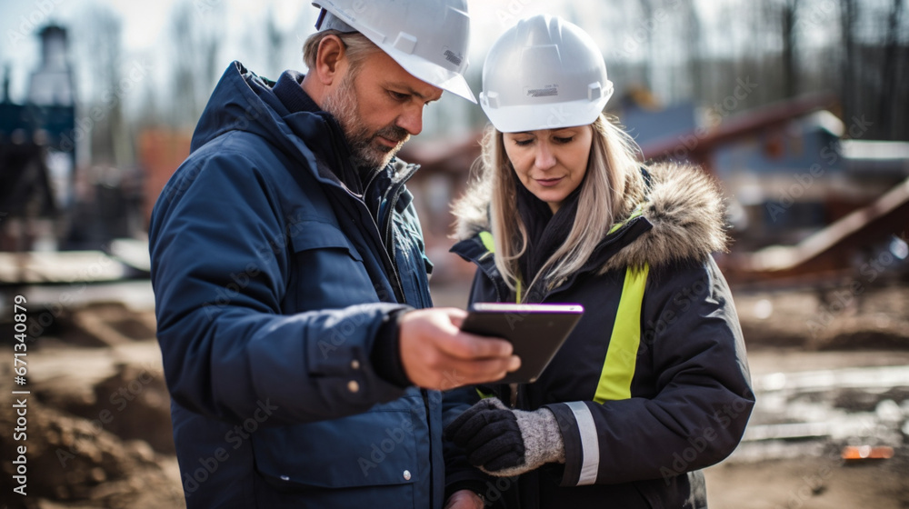 Fototapeta premium workers at work
