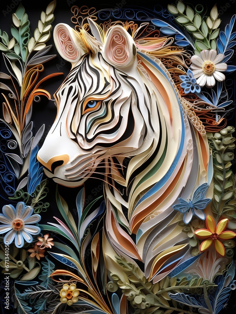 Beautiful papercut quilling paper filigree zoo animals Beautiful papercut quilling paper filigree zoo animals
