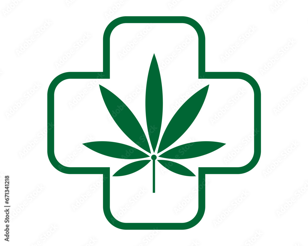 medical cannabis leaf icon