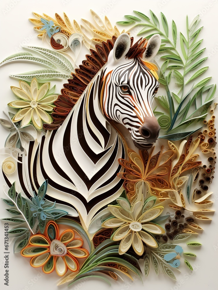 Beautiful papercut quilling paper filigree zoo animals Beautiful papercut quilling paper filigree zoo animals