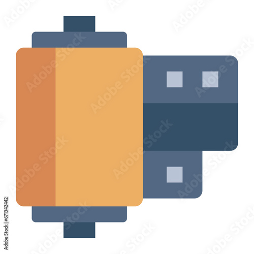 Film Roll colorful flat icon