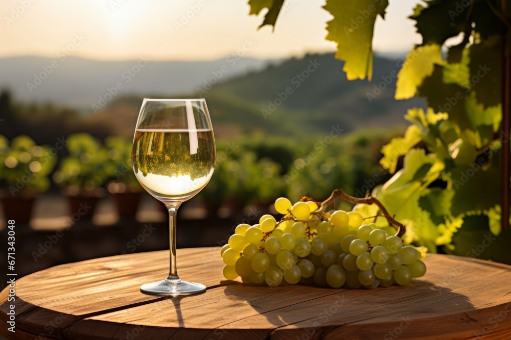 Savoring a refreshing glass of Sauvignon Blanc amidst the serene beauty of a vineyard