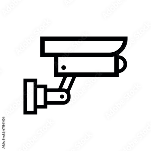 Cctv Camera Icon. Lineal Style Cctv Camera Outline Icon Vector Illustration