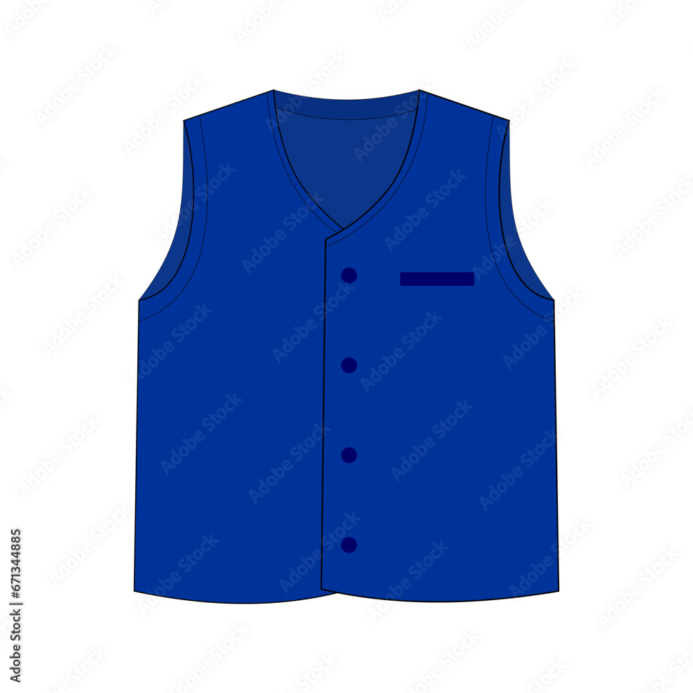 Naklejka premium Vest mock up vector template