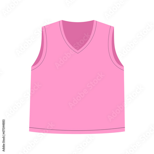 Vest mock up vector template