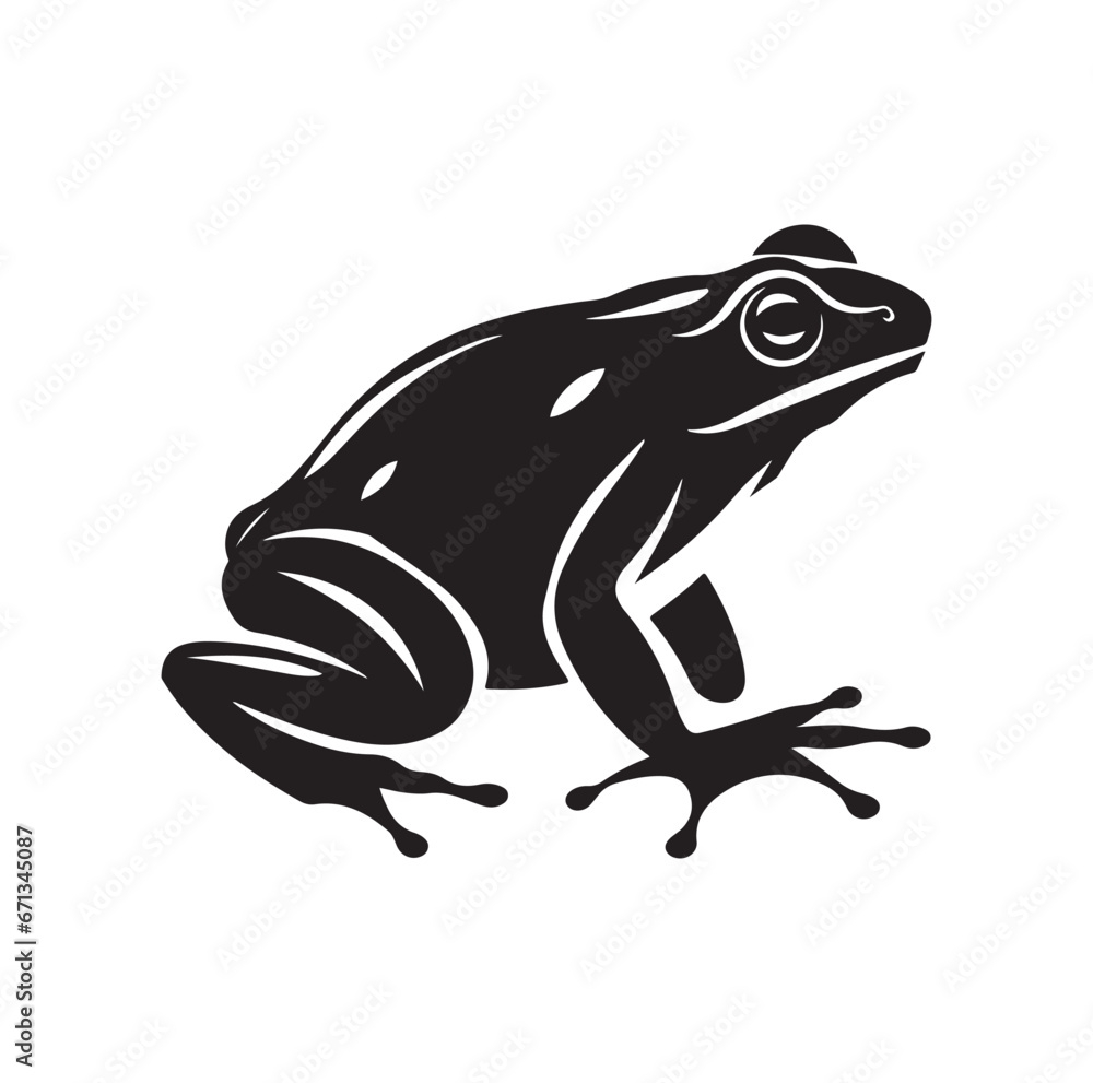 Frog Silhouette Vector Illustration. Frog Silhouette Vector Illustration.