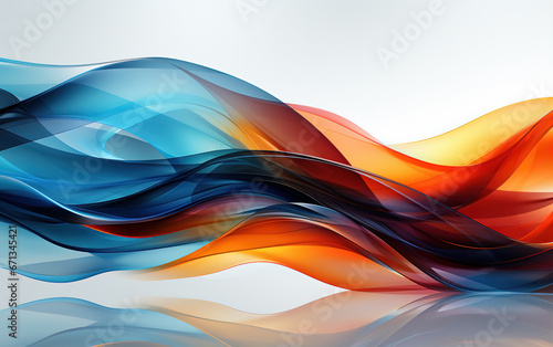 Curved Colored Abstract Background,created with Generative AI tecnology.