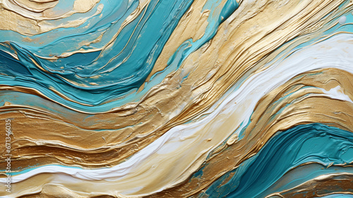 Wavy brushstrokes of oil paint texture