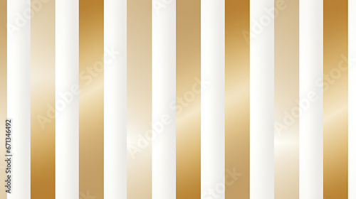 Champagne and Gold Striped Pattern on White