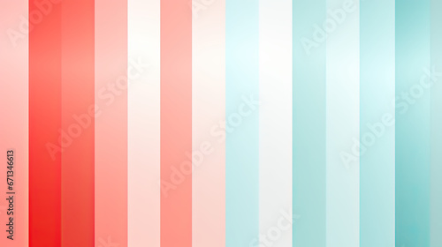Aqua and Coral Parallel Line Repeating Pattern on White