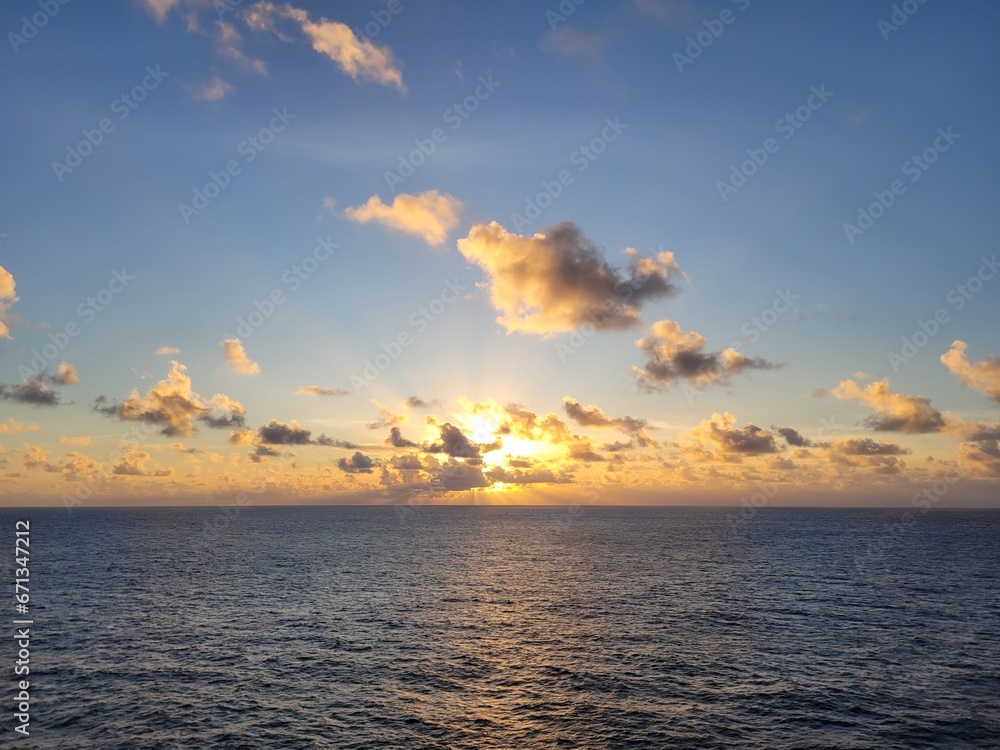 Sunset Over the Ocean