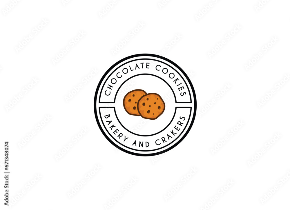 Creative Cookies Logo. Choco Cookies Logo. Awesome Business Vector Logo. Creative Cookies Logo. Choco Cookies Logo. Awesome Business Vector Logo.
