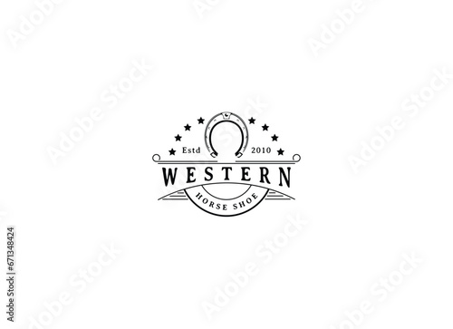 Shoe Horse Horseshoe for Country Western Cowboy Ranch logo design inspiration
