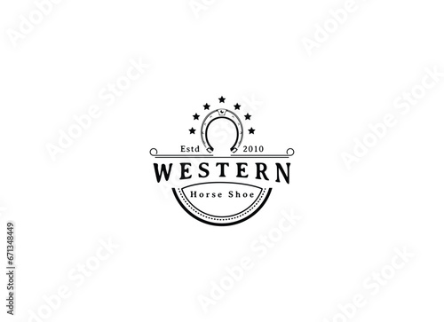 Shoe Horse Horseshoe for Country Western Cowboy Ranch logo design inspiration