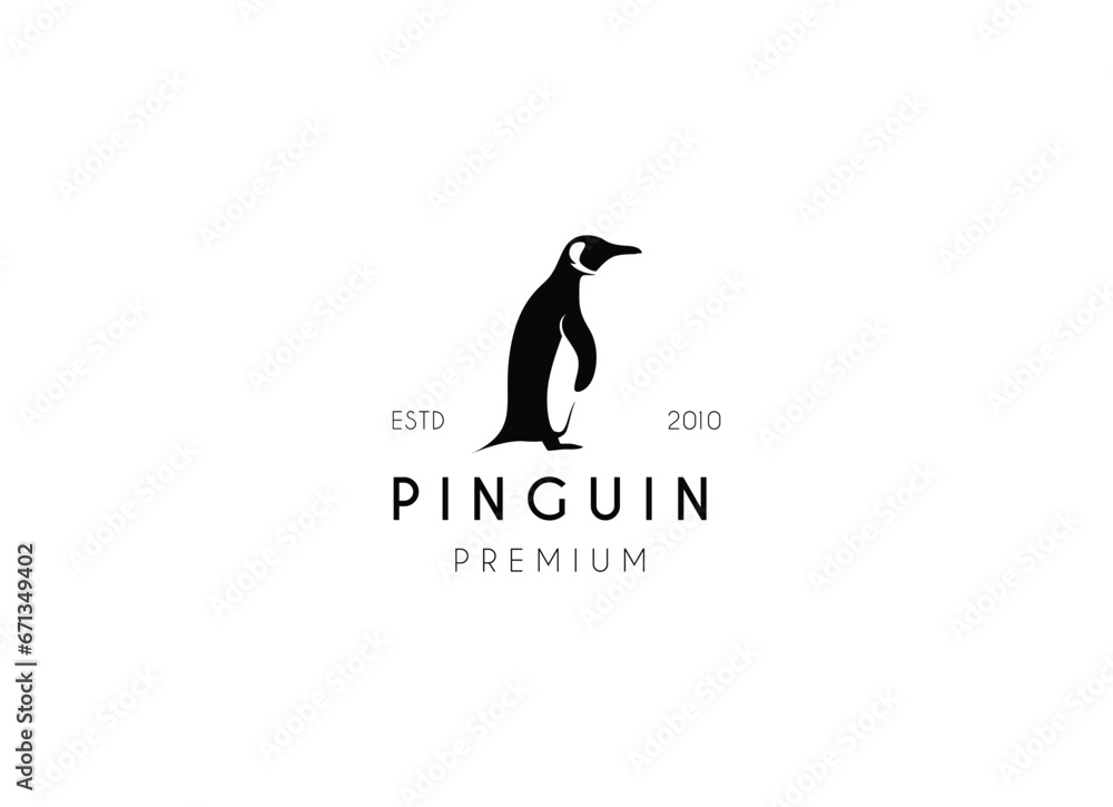 Obraz premium Pinguin vector illustration. Creative animal logo inspiration. can be used as symbols, brand identity, icons, or others.